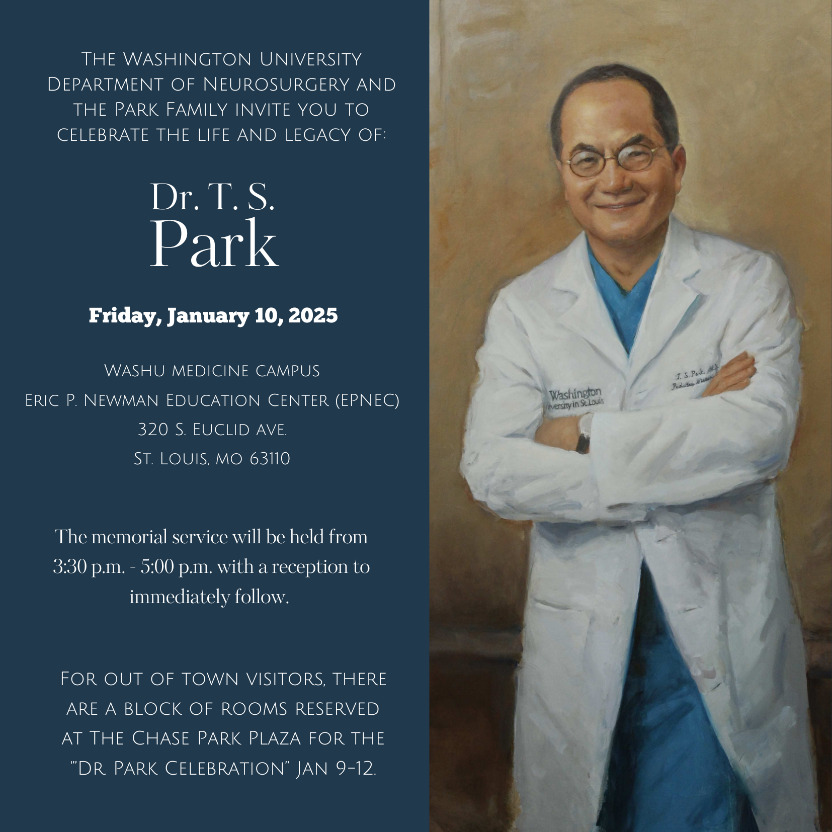 Jan. 10: Dr. T.S. Park Memorial - Taylor Family Department of Neurosurgery