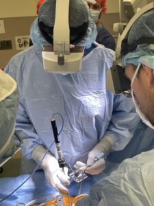 Dr. Molina uses the new augmented reality technology to perform complex, minimally invasive spine procedures.