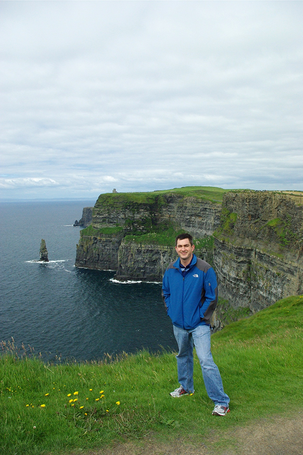 Chad Washington, MD, traveling during his residency's Ireland rotation