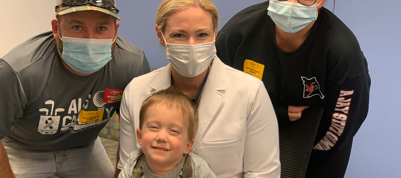 Jennifer Strahle, MD, and the neurosurgery team treat amazing children like Jackson H. for myelomeningocele, a severe form of spina bifida. Some they meet as early as 23-25 weeks gestation for fetal surgery and then follow through adulthood.